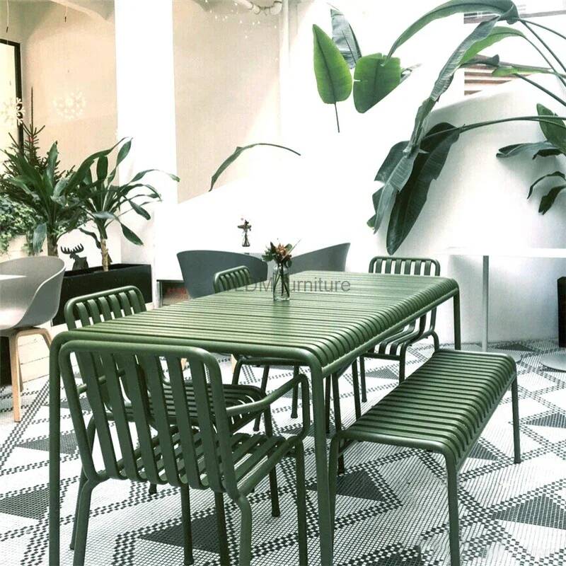 Outdoor Furniture Green - Modern Minimalist Leisure Courtyard Outdoor Tables