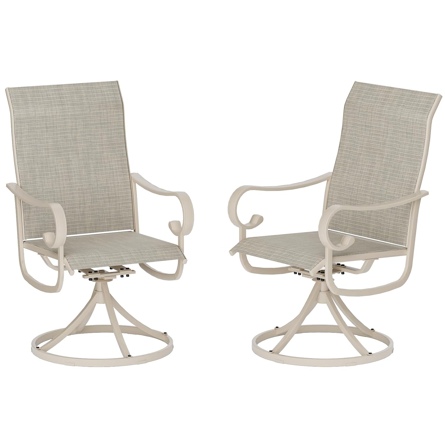 Outdoor Furniture Dining Set - Patio Swivel Dining Chair Set of