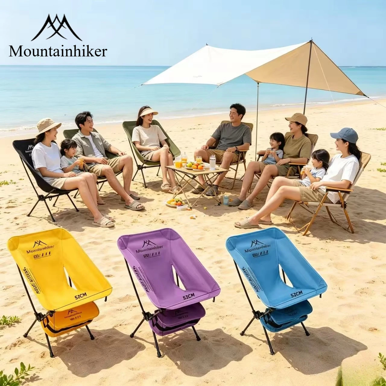 Outdoor Furniture Green - Ultra Light Folding Moon Chair Alu
