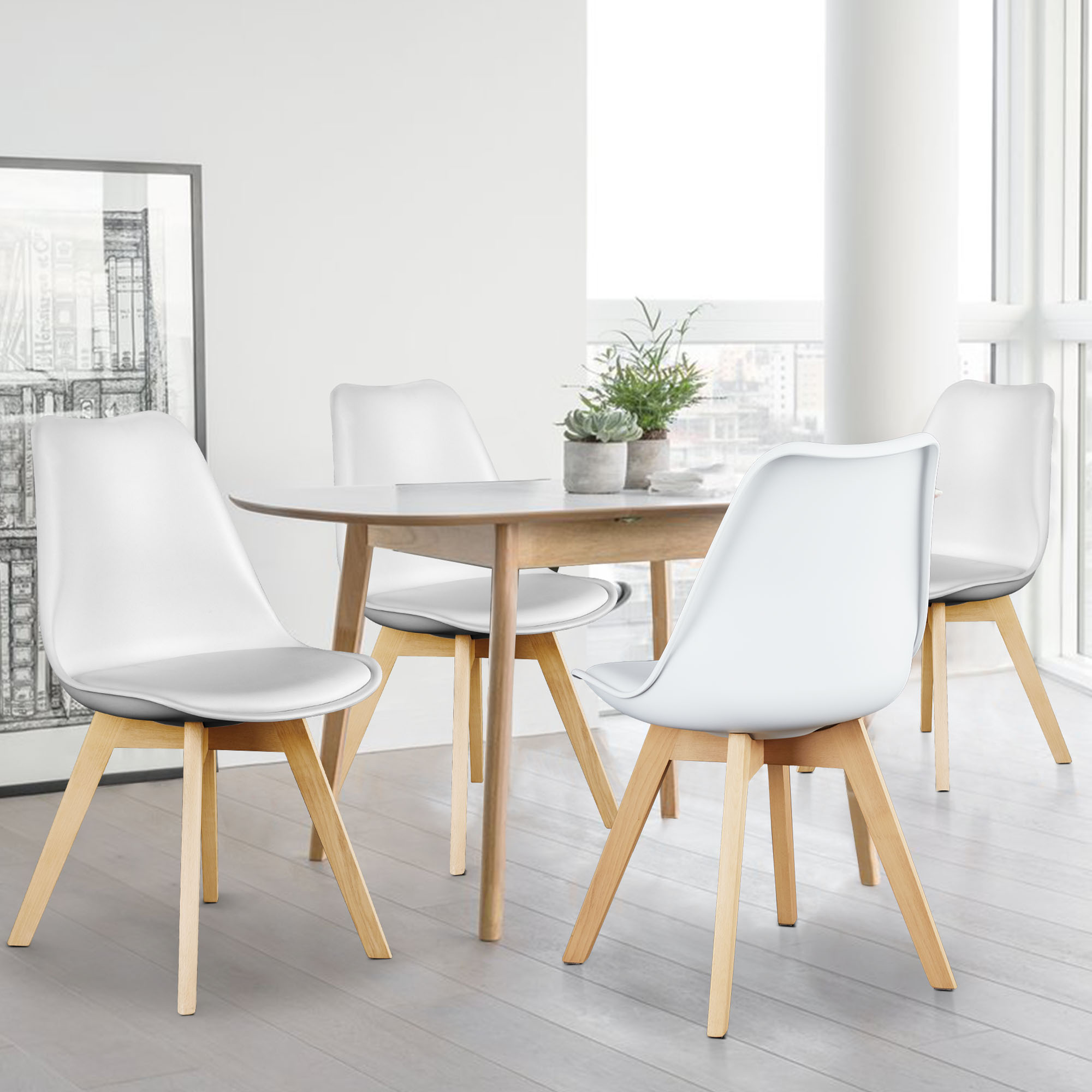 JHK PU Leather Dining Chairs S - Adirondack Chair Wood recension och pris