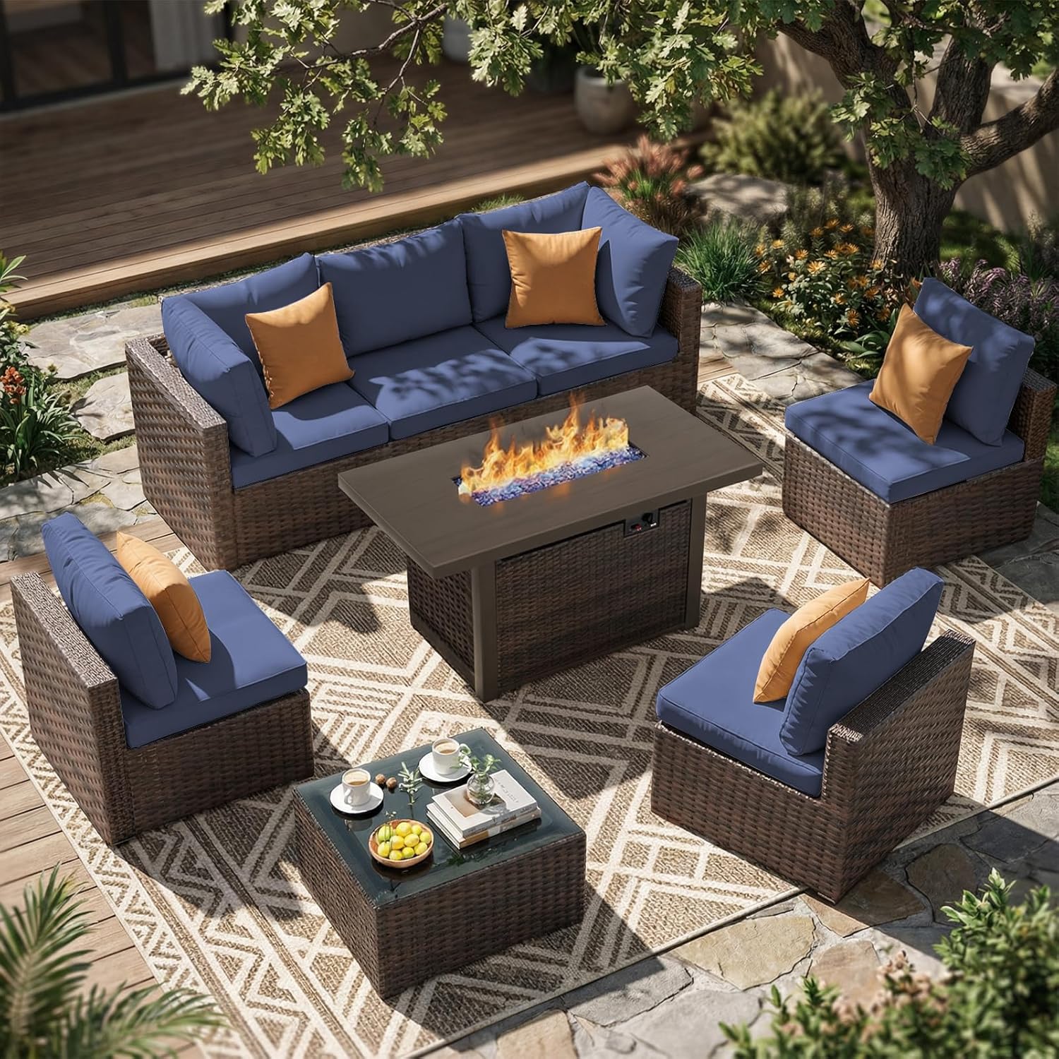 8 Pieces Patio Furniture Sets  - Outdoor Furniture Bali recension och pris