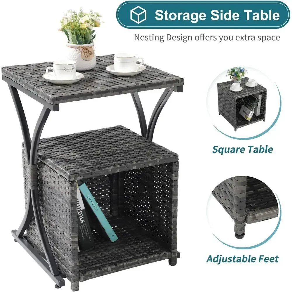 6-Piece Outdoor Grey Wicker Pa - Outdoor Furniture Grey recension och pris