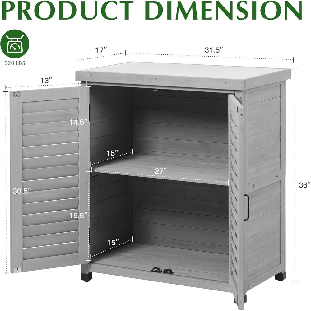 Outdoor Storage Cabinet & Pott - Garden Bench Metal recension och pris