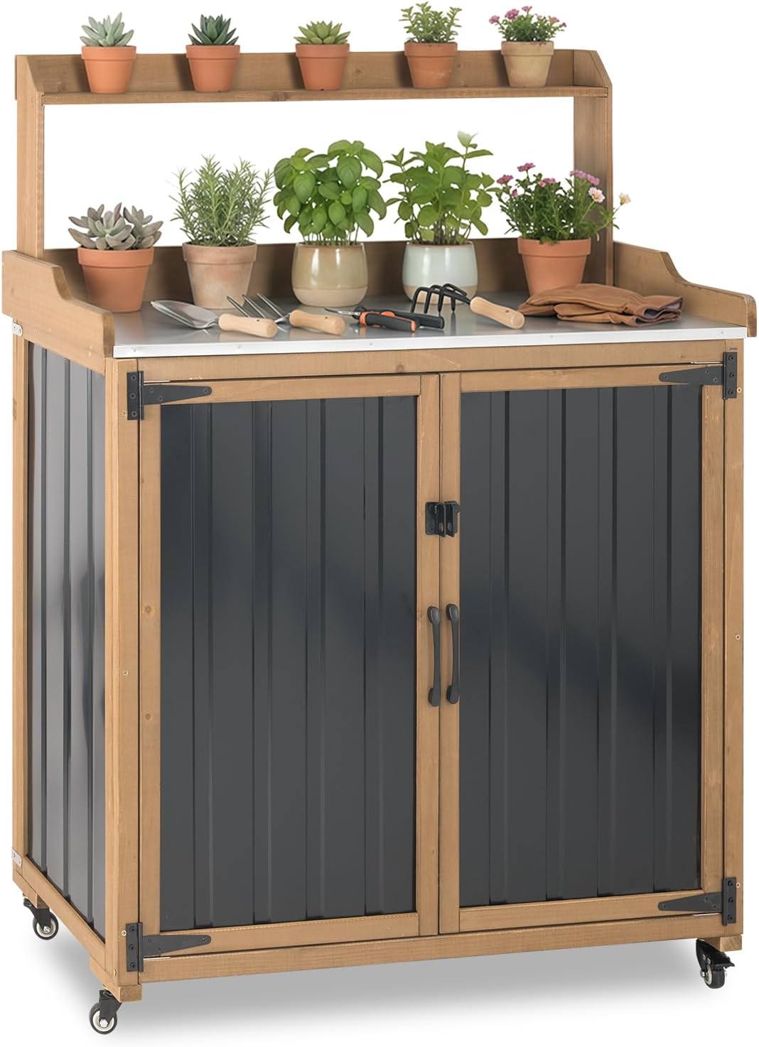 Potting Bench Table Outdoor St - Garden Bench Metal recension och pris
