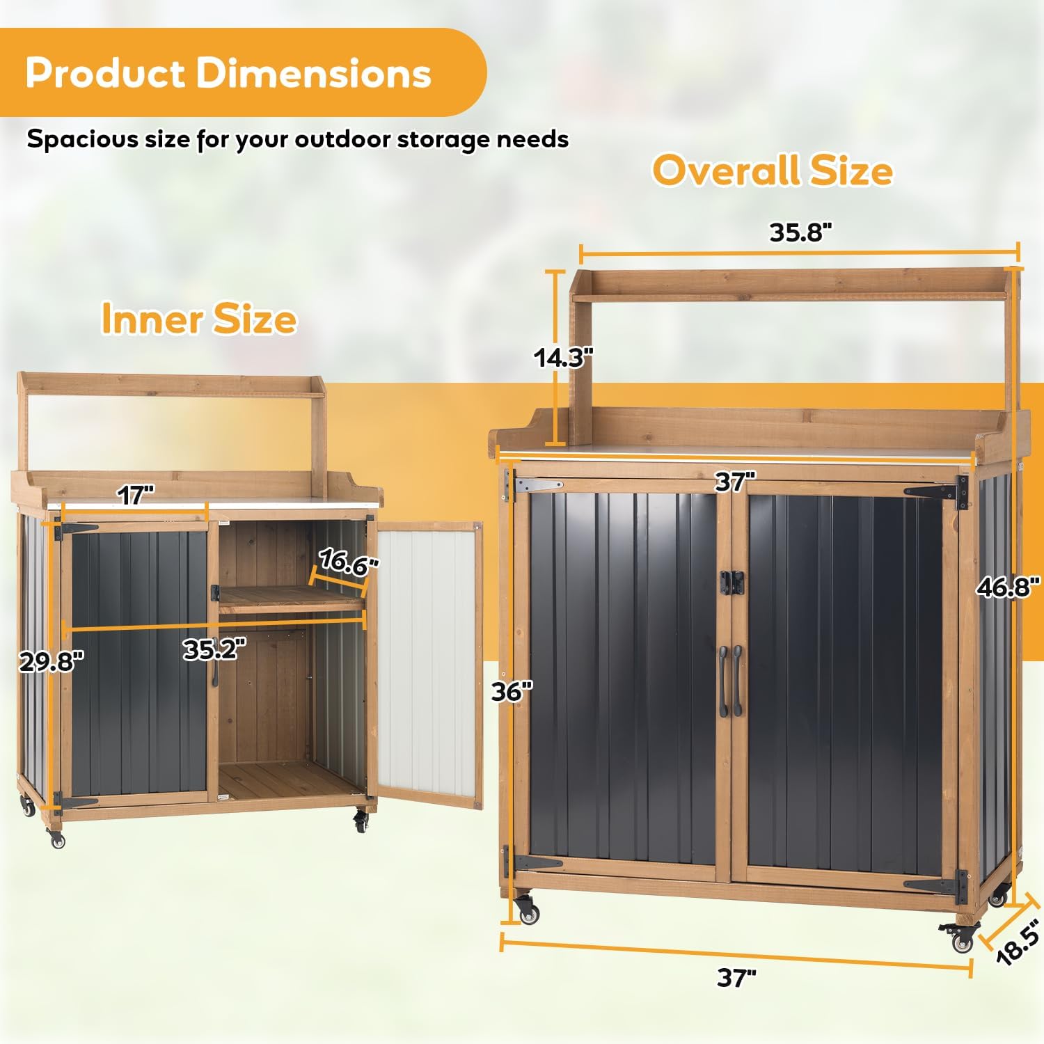 Potting Bench Table Outdoor St - Garden Bench Metal recension och pris