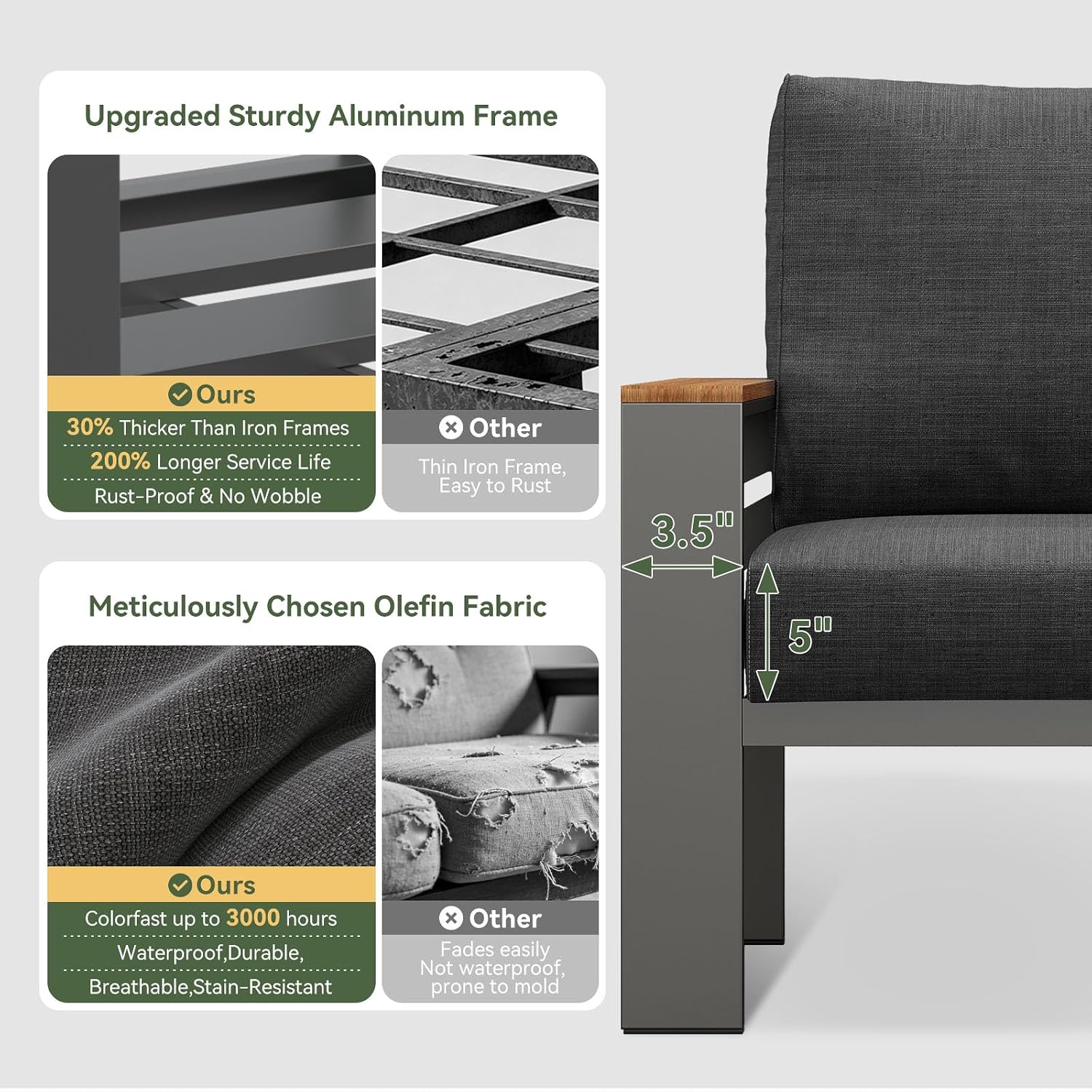 Patio Furniture Set, Aluminum  - Outdoor Furniture Bali recension och pris
