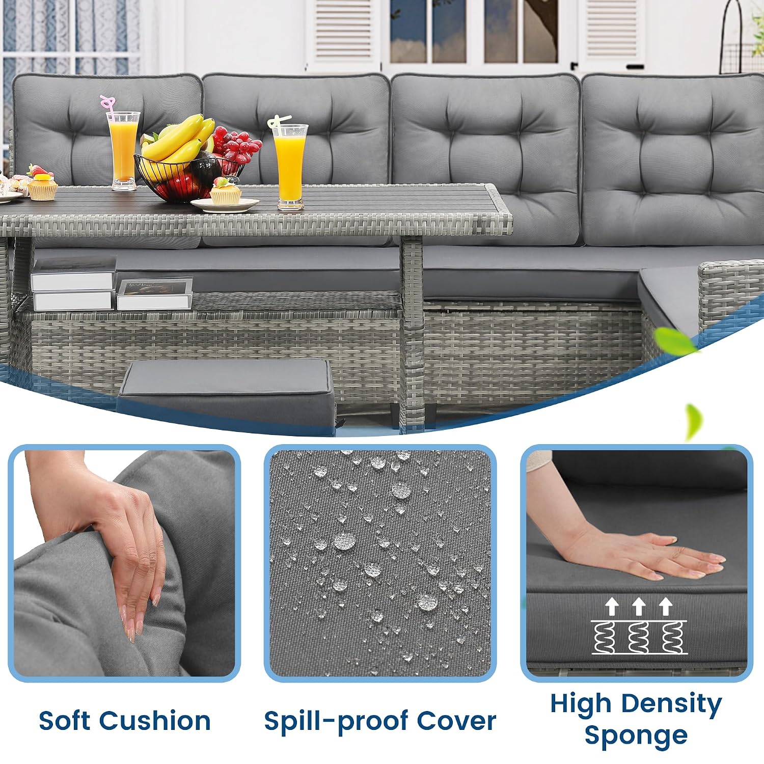 6 Piece Patio Furniture Set, D - Outdoor Furniture Bali recension och pris