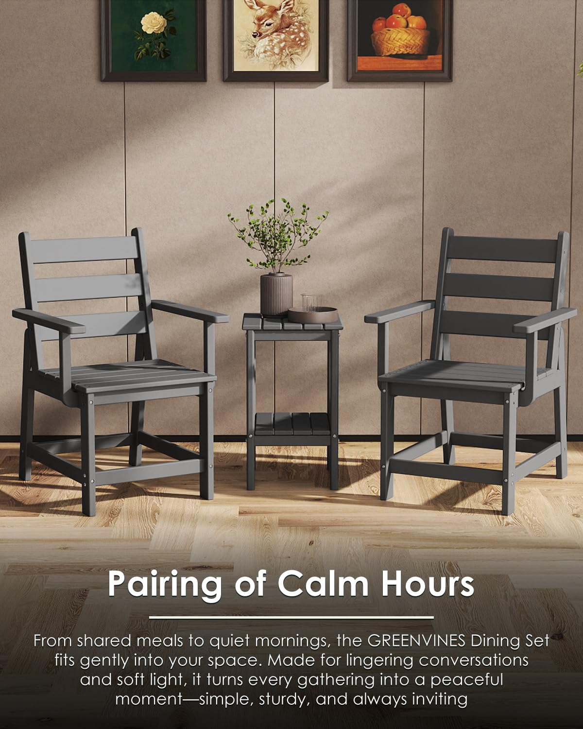 HDPE Outdoor Dining Chairs Set - Outdoor Furniture Dining Set recension och pris