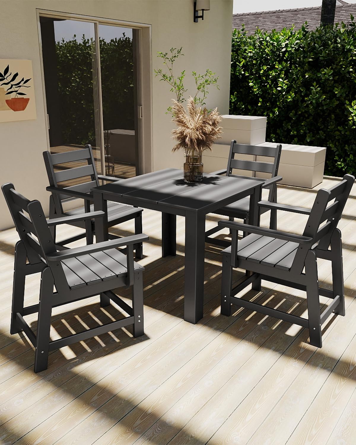 HDPE Outdoor Dining Chairs Set - Outdoor Furniture Dining Set recension och pris