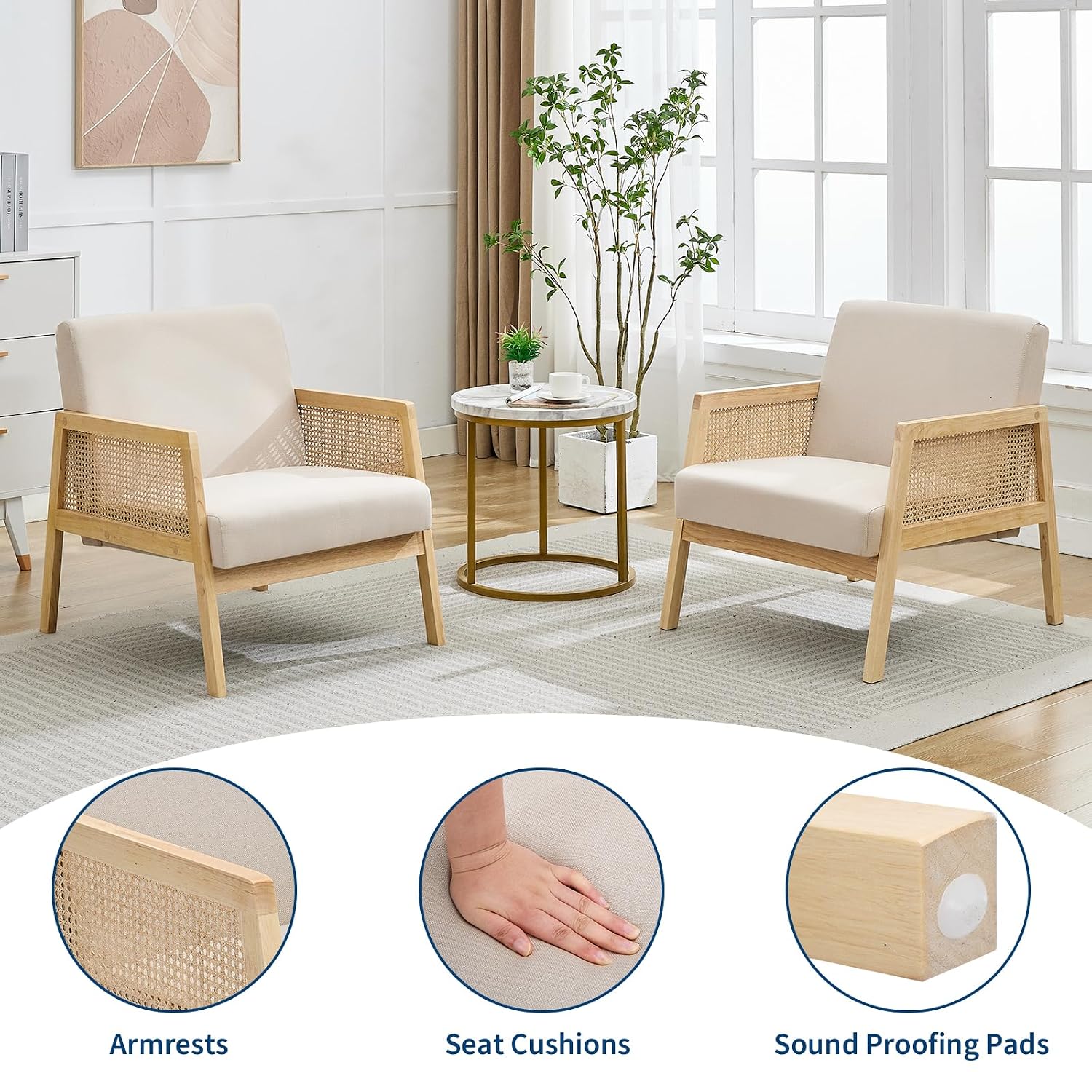 Luxurious Upholstered Armchair - Outdoor Furniture Legs recension och pris