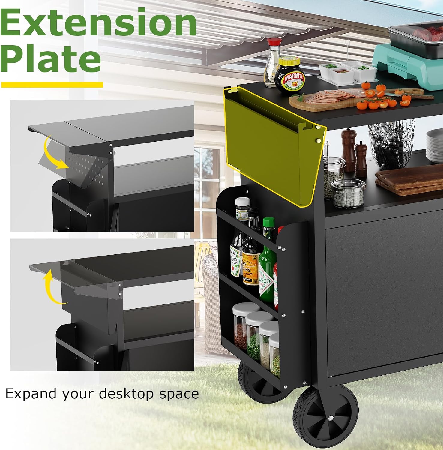 Outdoor Grill Cart Table With  - Outdoor Furniture Table recension och pris