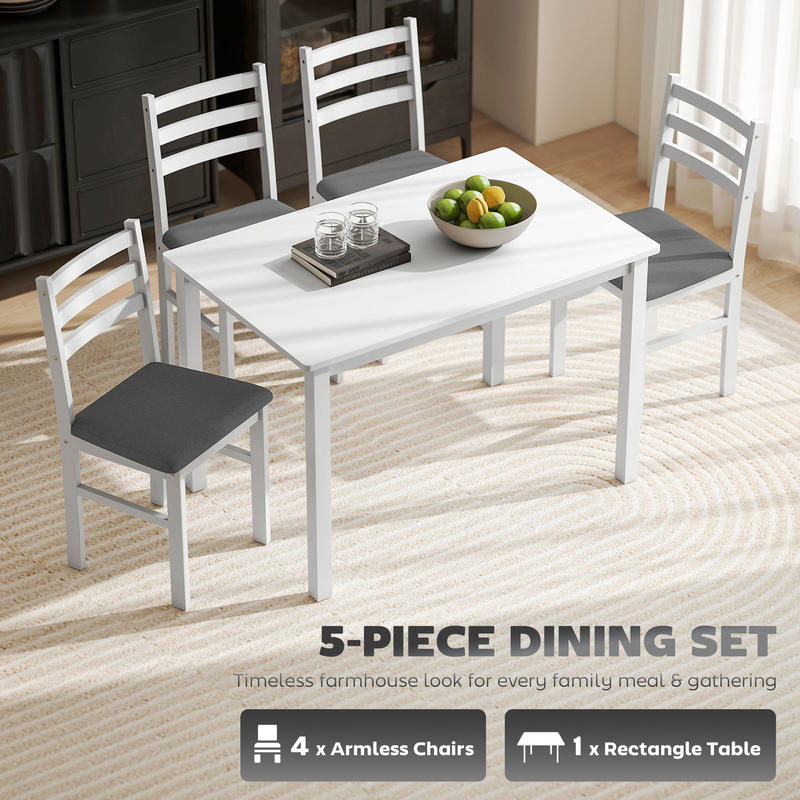 5-Piece Small Kitchen Table Se - Adirondack Chair Wood recension och pris