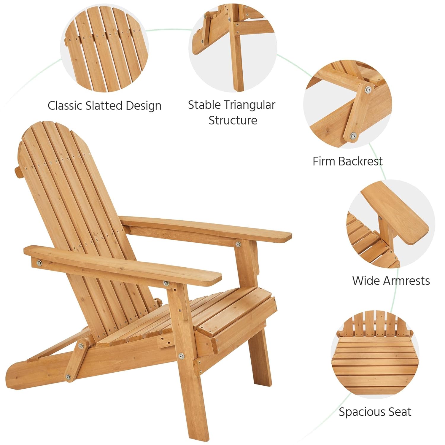 Folding Adirondack Chair Set o - Adirondack Chair Wood recension och pris