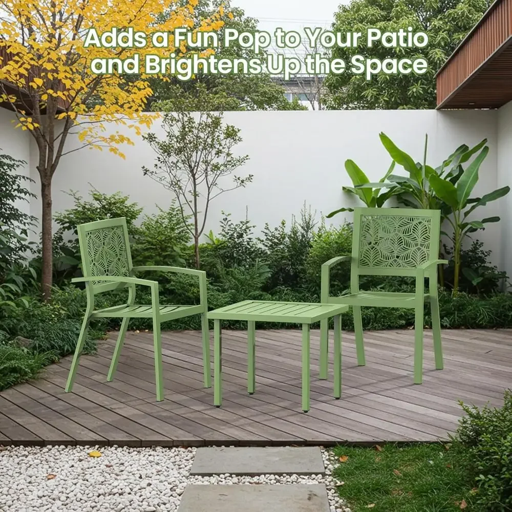 3-Piece Outdoor Bistro Set, St - Outdoor Furniture Green recension och pris