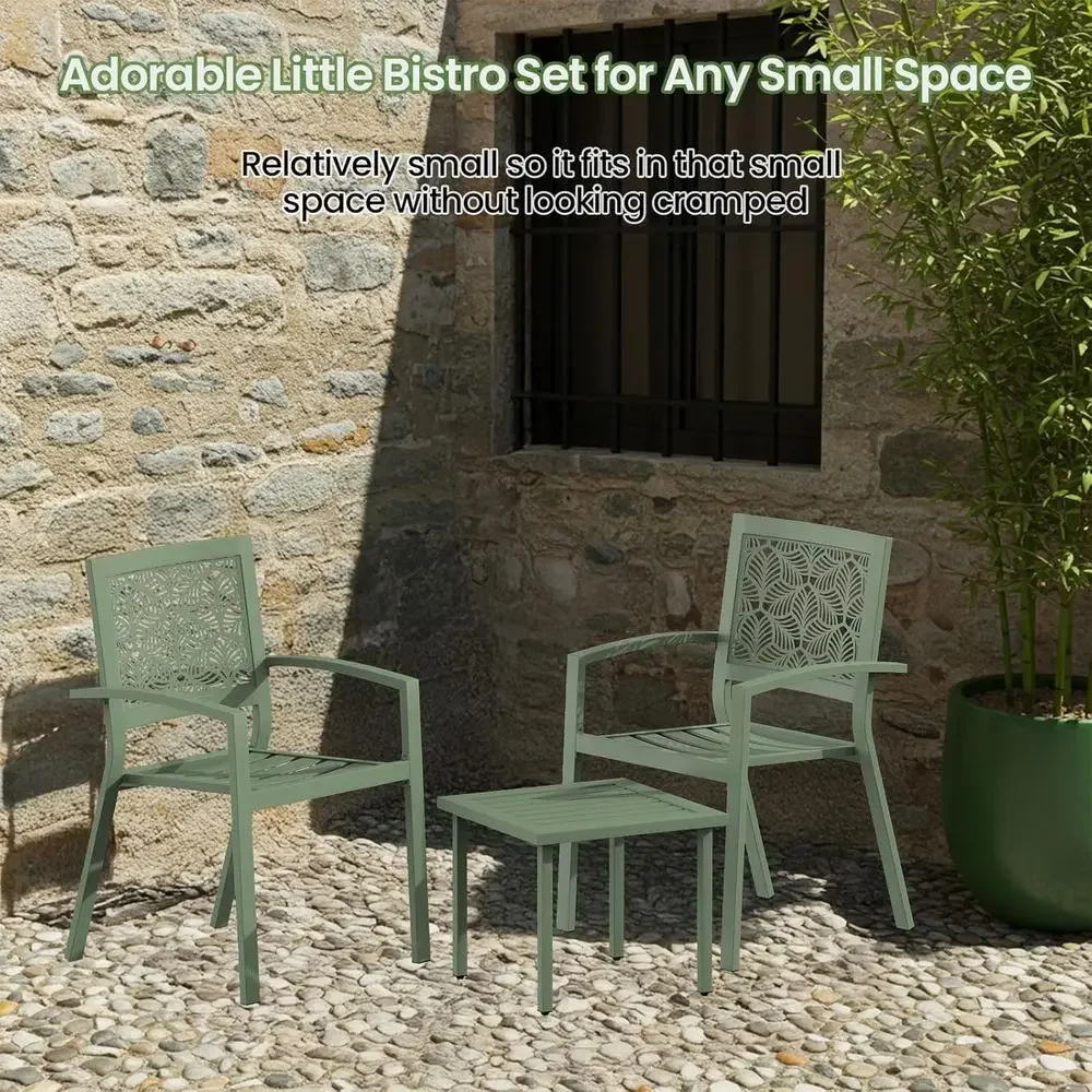 3-Piece Outdoor Bistro Set, St - Outdoor Furniture Green recension och pris