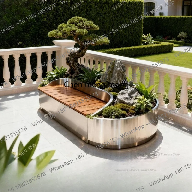 D80 Stainless Steel Flower Box - Garden Bench Metal recension och pris