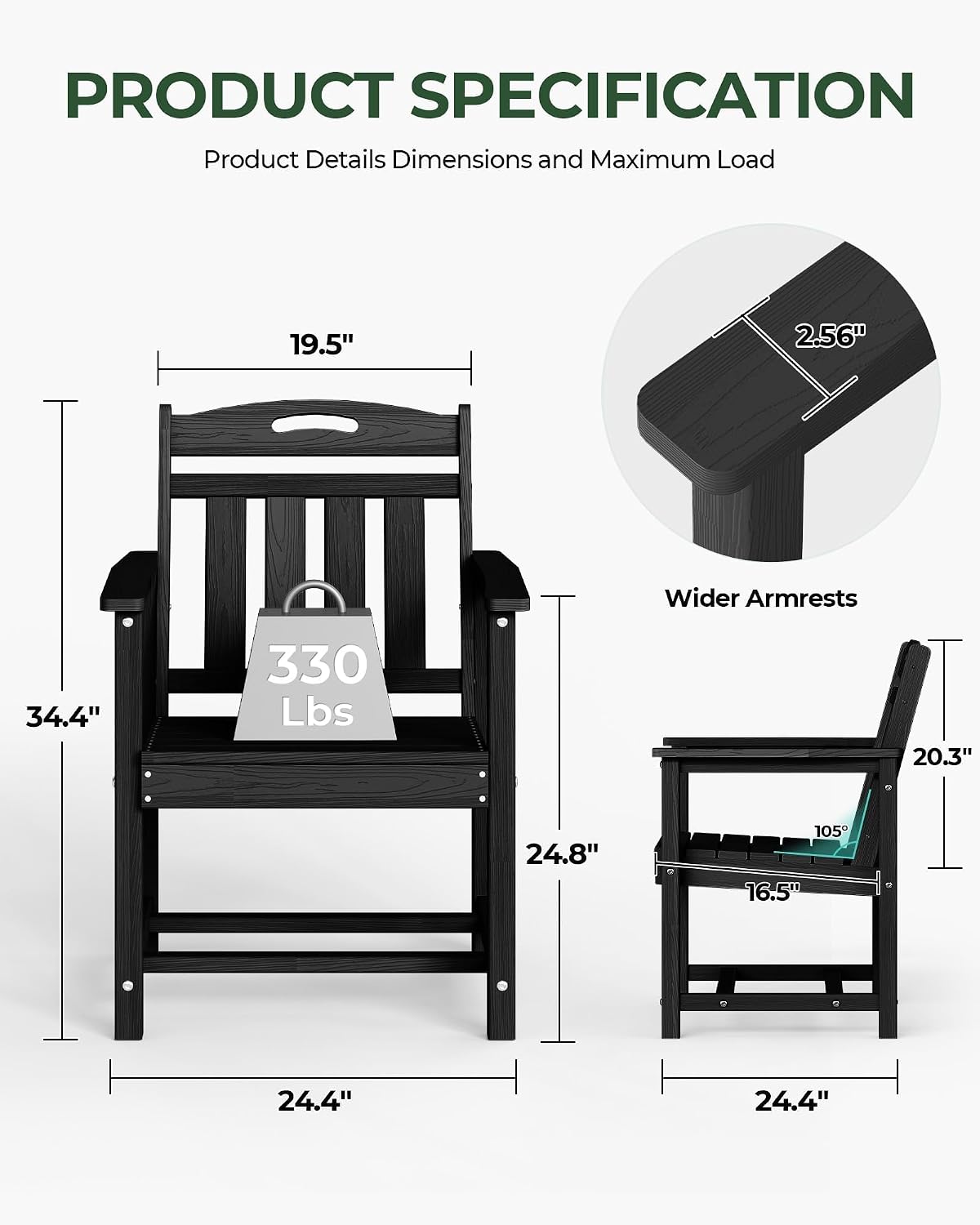 Weatherproof HDPE Patio Dining - Outdoor Furniture Dining Set recension och pris