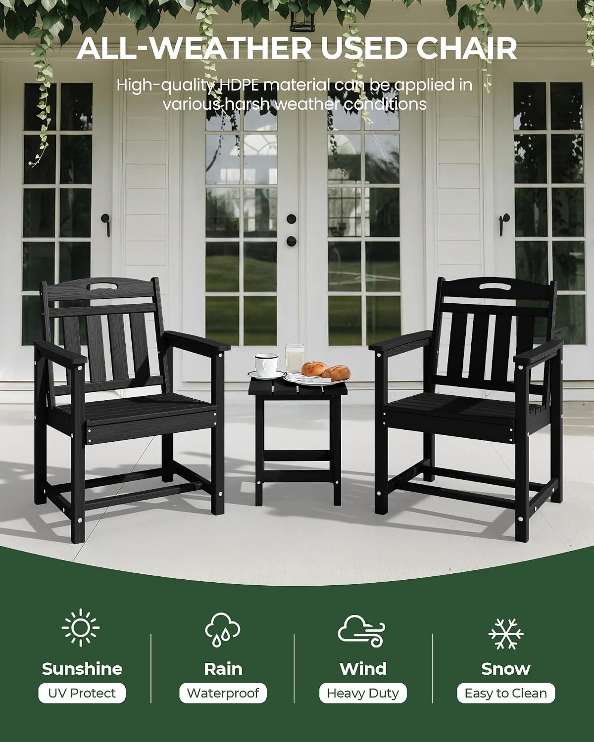 Weatherproof HDPE Patio Dining - Outdoor Furniture Dining Set recension och pris