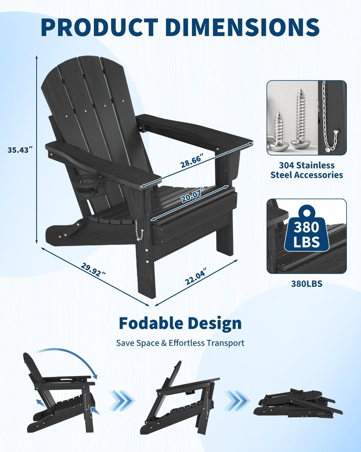 Folding Adirondack Chair HDPE  - Adirondack Chair Wood recension och pris