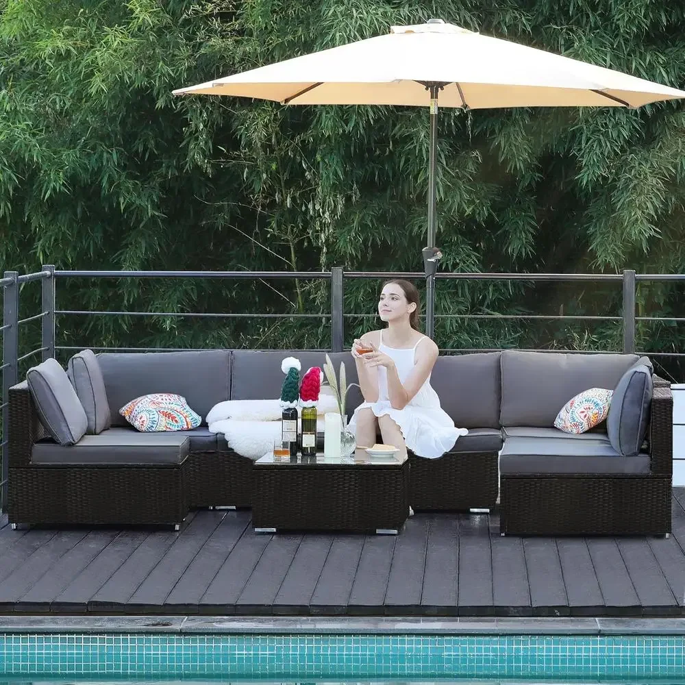 All-Weather Outdoor Wicker Sec - Outdoor Furniture Grey recension och pris