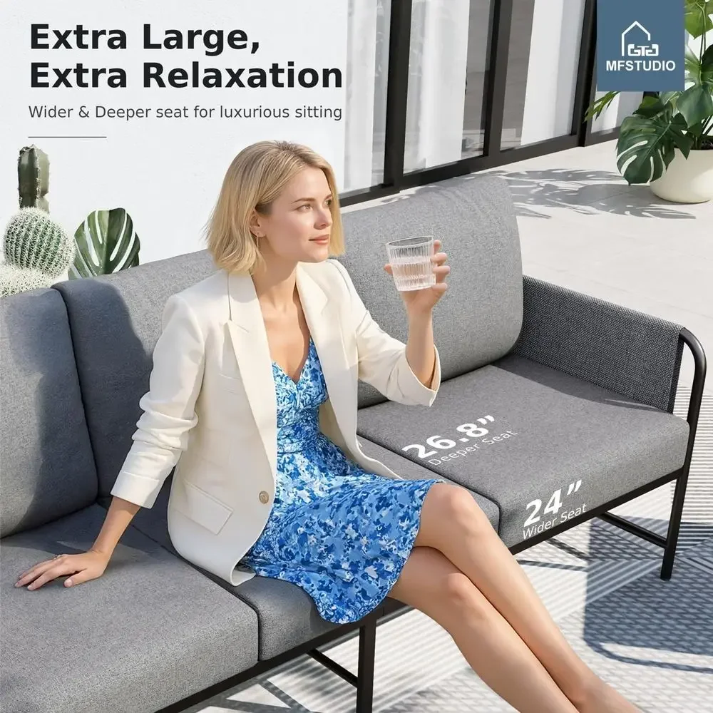 5-Seat Outdoor Patio Furniture - Outdoor Furniture Grey recension och pris