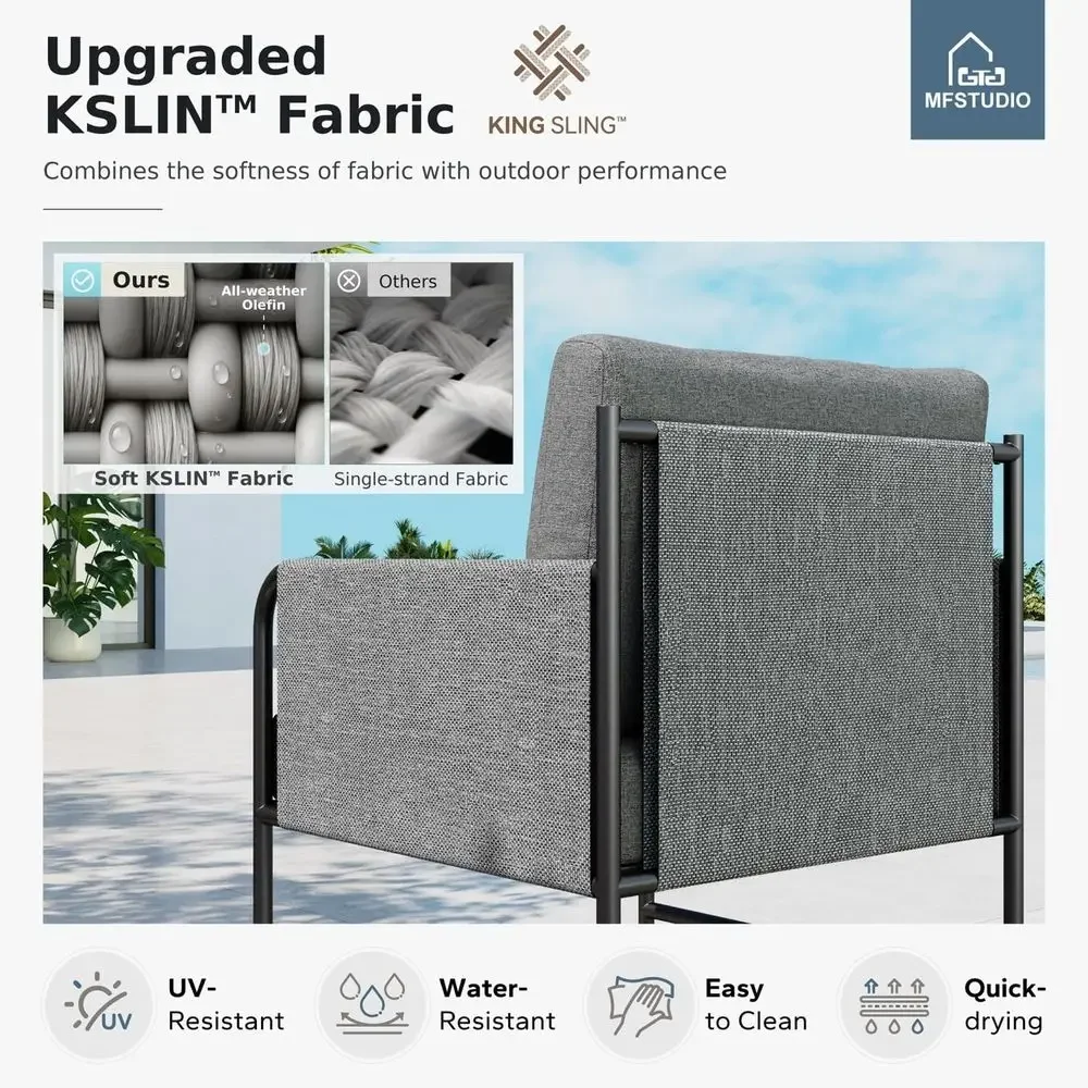 5-Seat Outdoor Patio Furniture - Outdoor Furniture Grey recension och pris