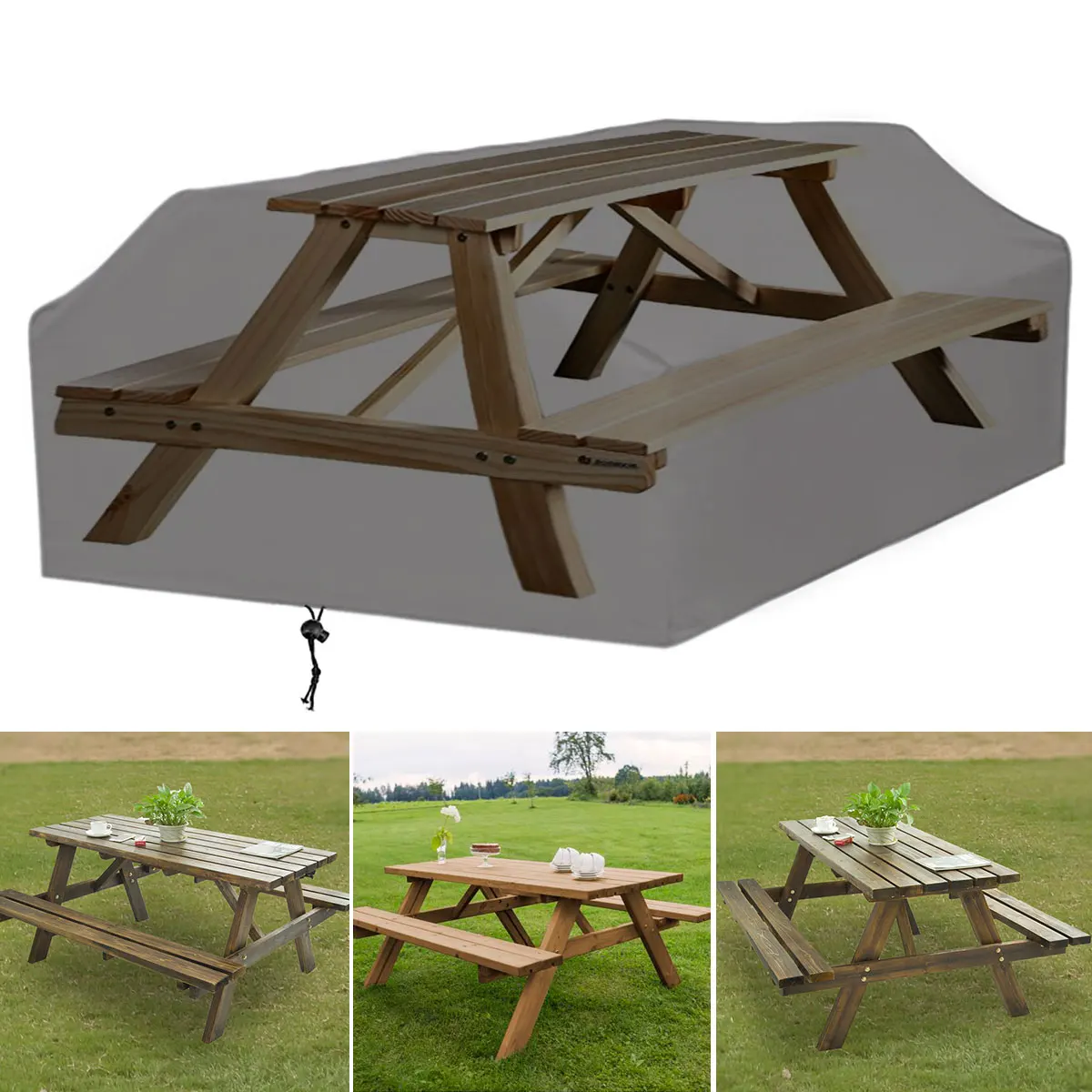 210D For 6/8 Seater Picnic Tab - Outdoor Furniture Grey recension och pris