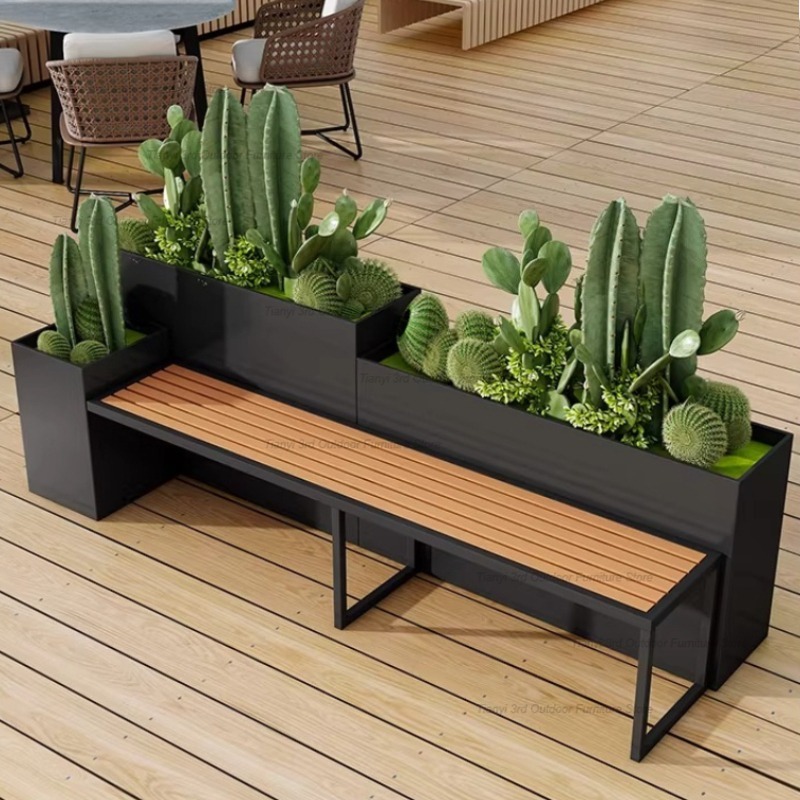 Nordic Stainless Steel Planter - Garden Bench Metal recension och pris