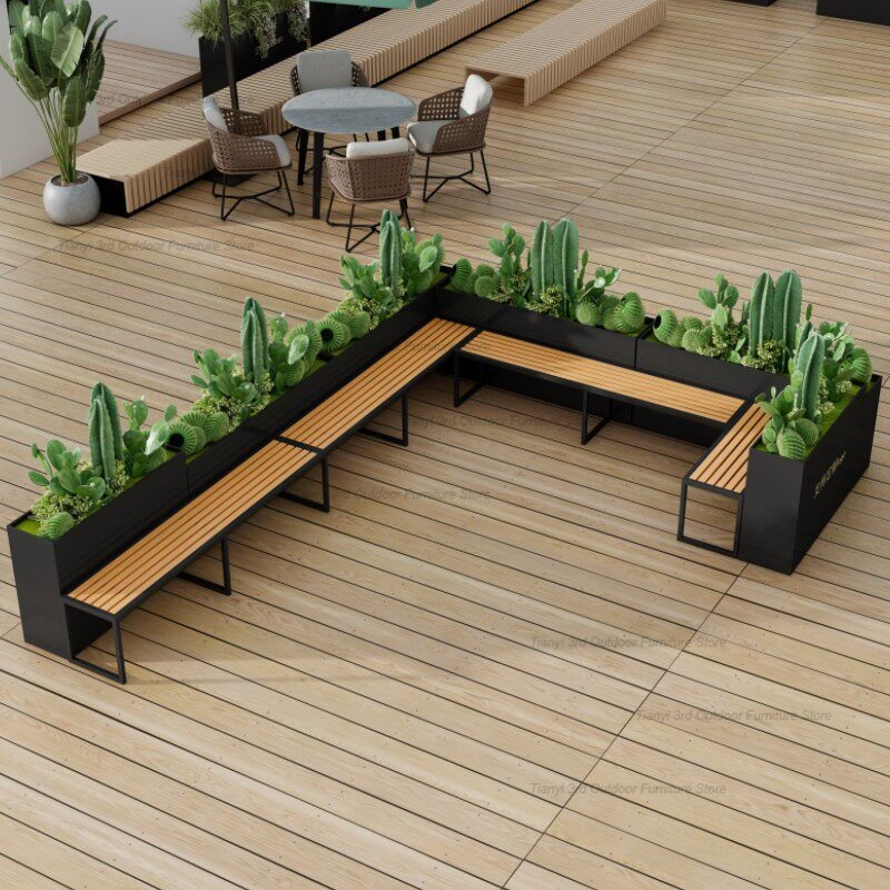 Nordic Stainless Steel Planter - Garden Bench Metal recension och pris