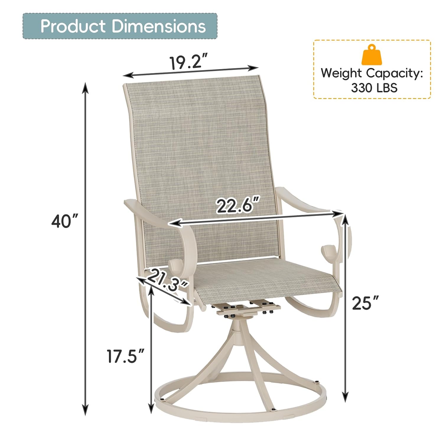 Patio Swivel Dining Chair Set  - Outdoor Furniture Dining Set recension och pris