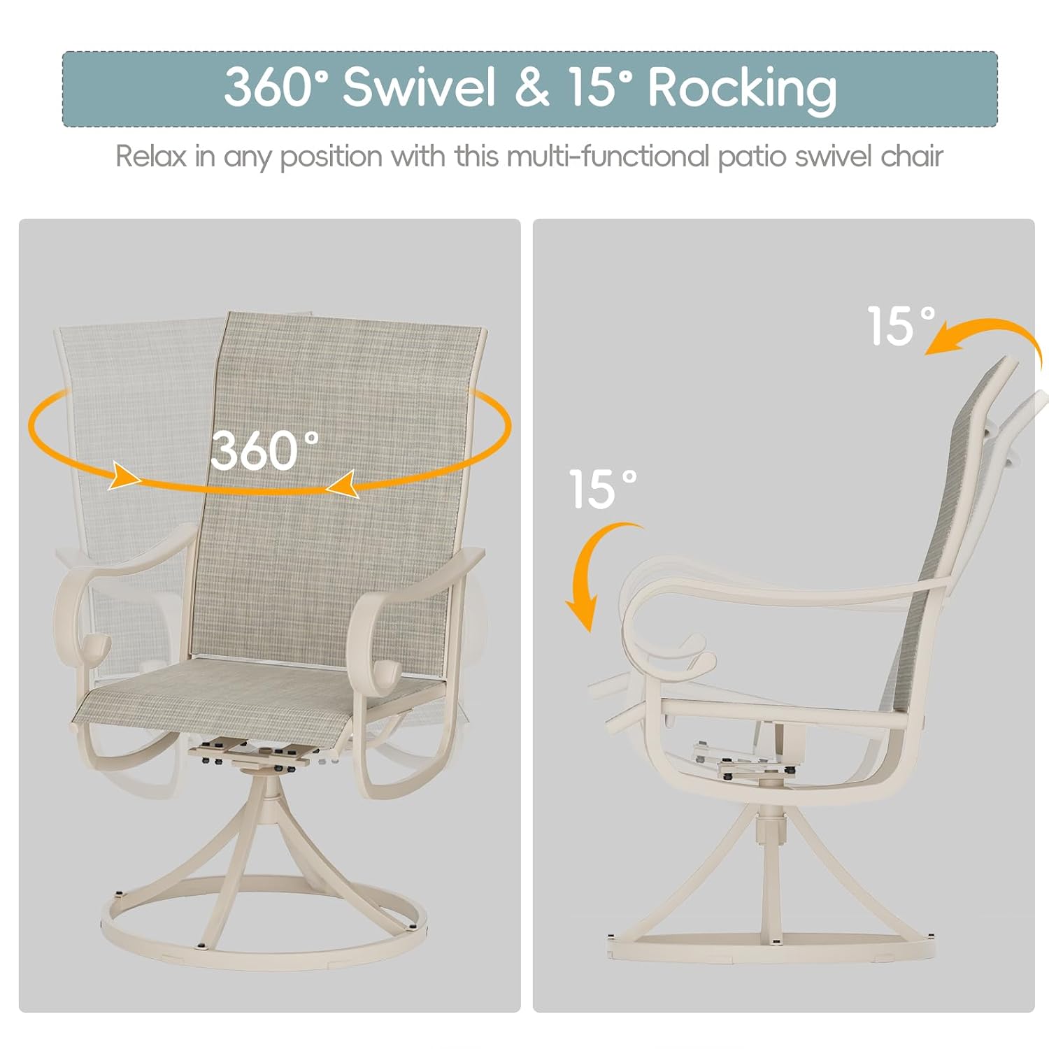 Patio Swivel Dining Chair Set  - Outdoor Furniture Dining Set recension och pris