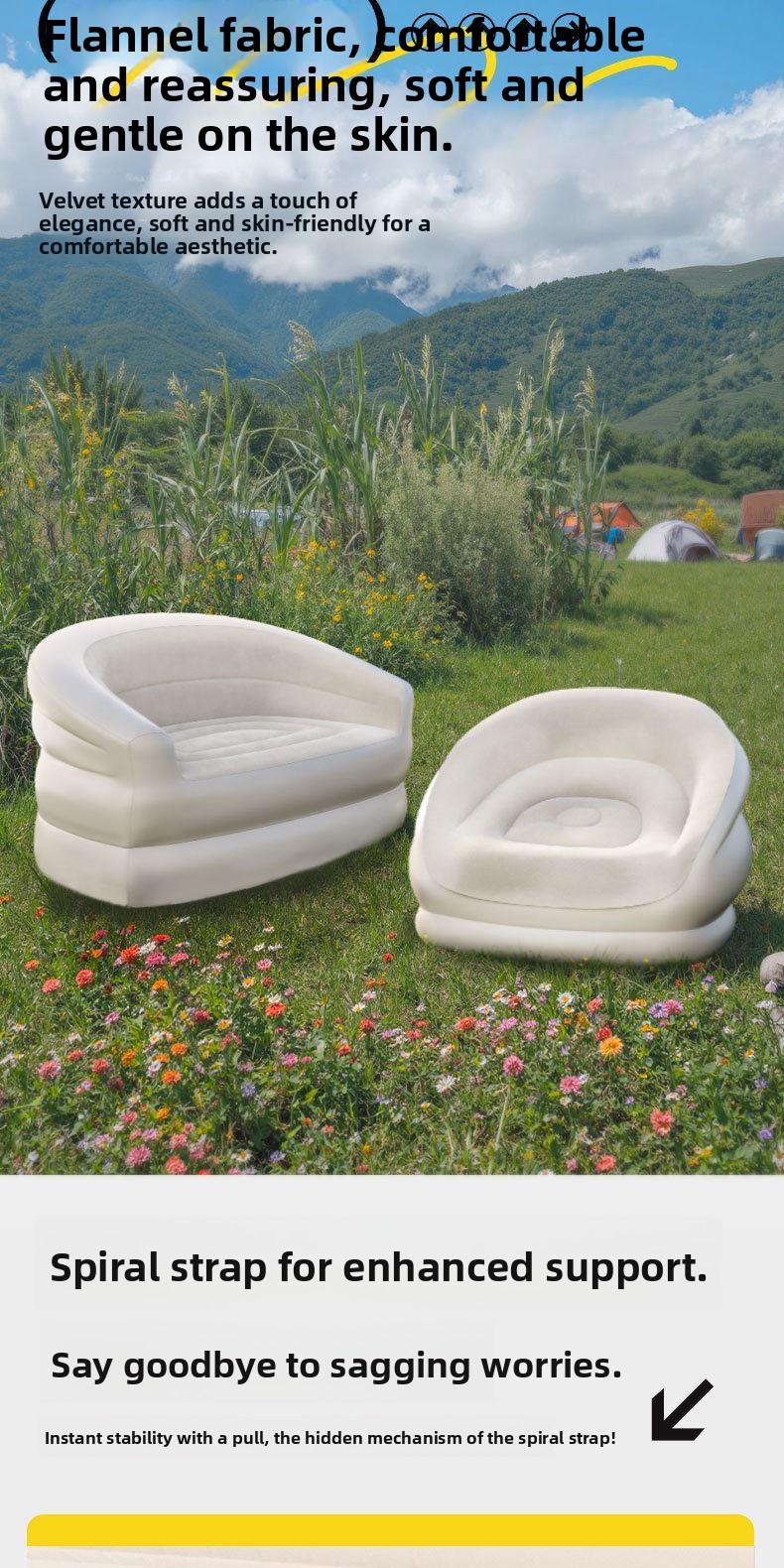 Portable Iatable Sofa for Cam  - Outdoor Furniture Designer recension och pris