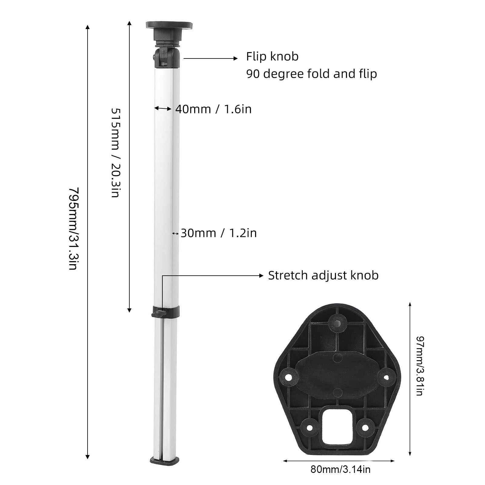 RV Telescopic Folding Table Le - Outdoor Furniture Legs recension och pris