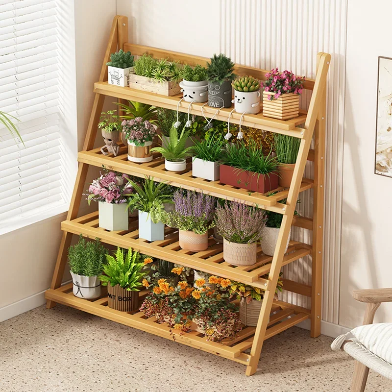 Solid Wood Flower Shelf Plant  - Outdoor Furniture Designer recension och pris