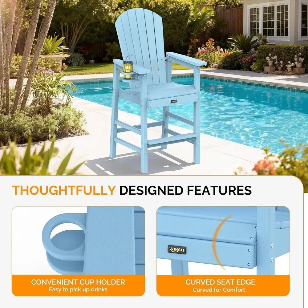 Set of 2 Weather-Resistant Pla - Adirondack Chair Wood recension och pris