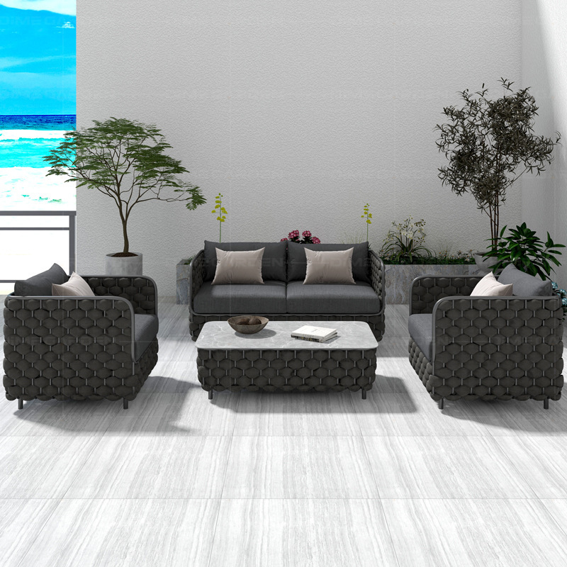 3-Seater Outdoor Rattan Sofa S - Outdoor Furniture Grey recension och pris