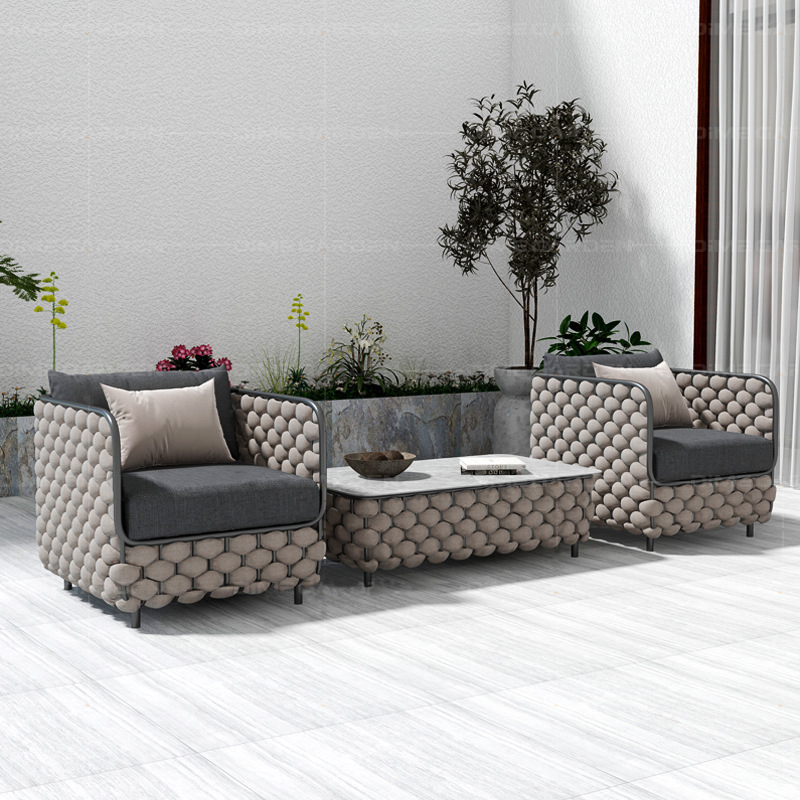 3-Seater Outdoor Rattan Sofa S - Outdoor Furniture Grey recension och pris