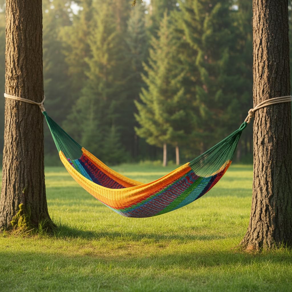 Green Red & Yellow Striped Dou - Outdoor Furniture Green recension och pris