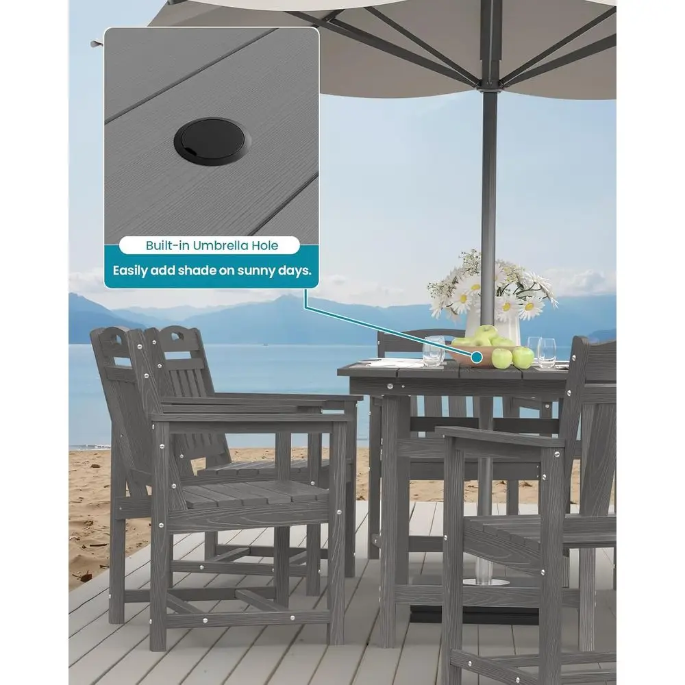 All-Weather HDPE Patio Dining  - Outdoor Furniture Dining Set recension och pris