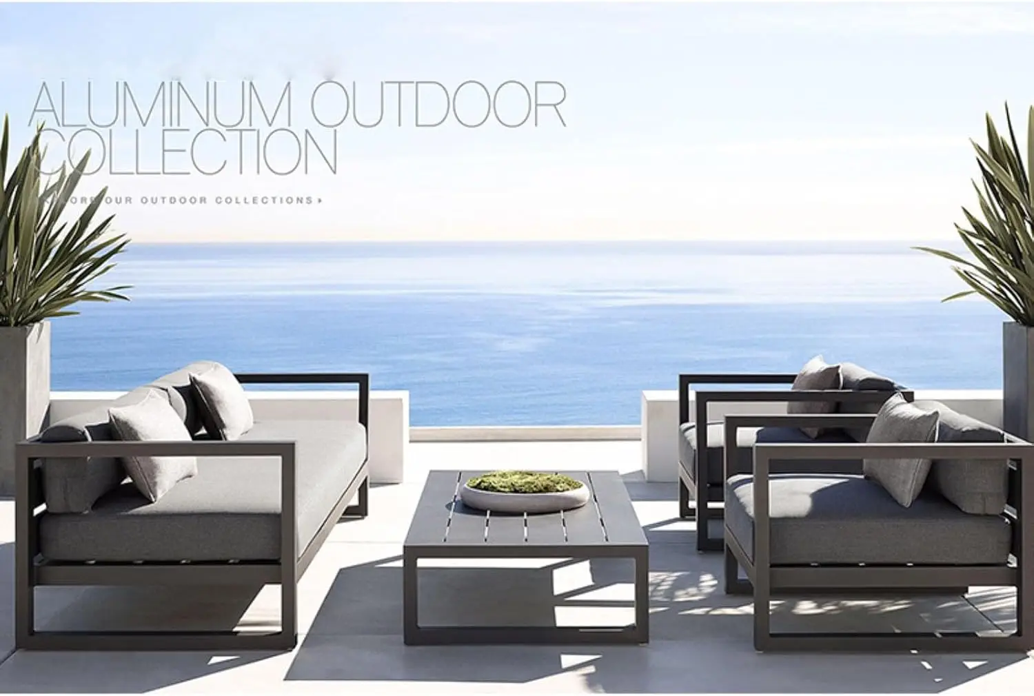 Outdoor Aluminum Modular Patio - Outdoor Furniture Grey recension och pris