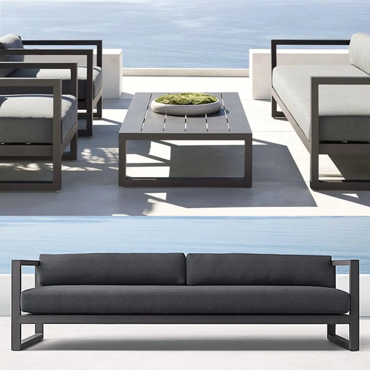 Outdoor Aluminum Modular Patio - Outdoor Furniture Grey recension och pris