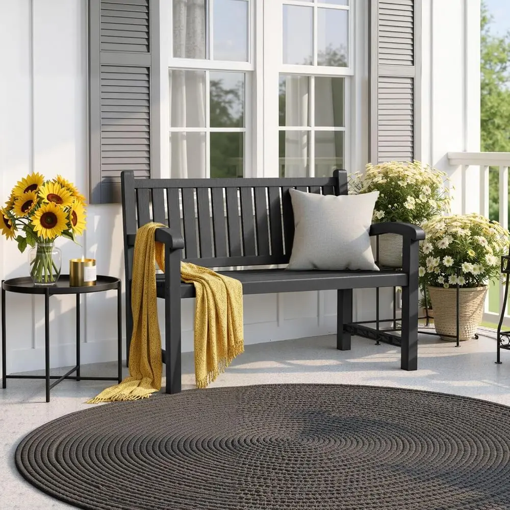 2-Person Resin Patio Bench, Wa - Garden Bench Metal recension och pris