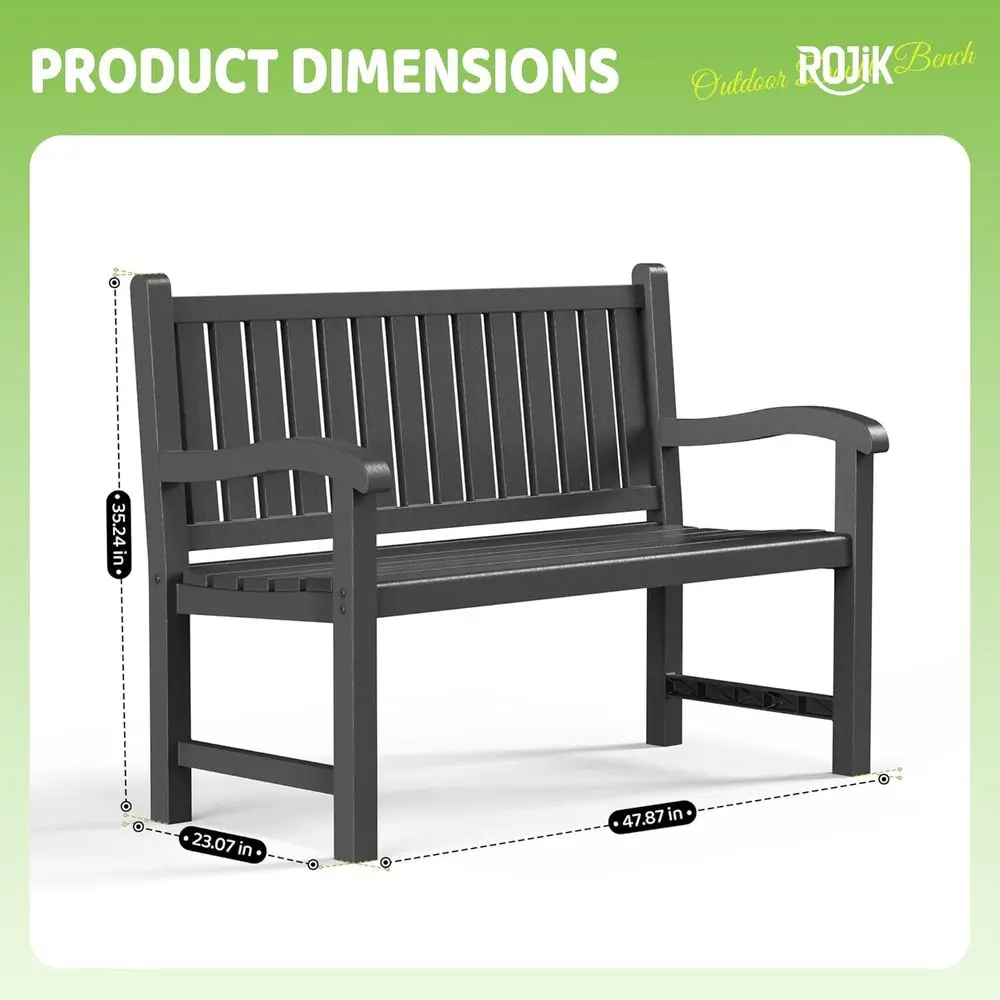 2-Person Resin Patio Bench, Wa - Garden Bench Metal recension och pris
