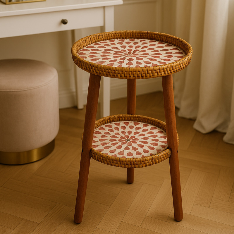 Double-Layer Rattan Coffee Tab - Outdoor Furniture Legs recension och pris