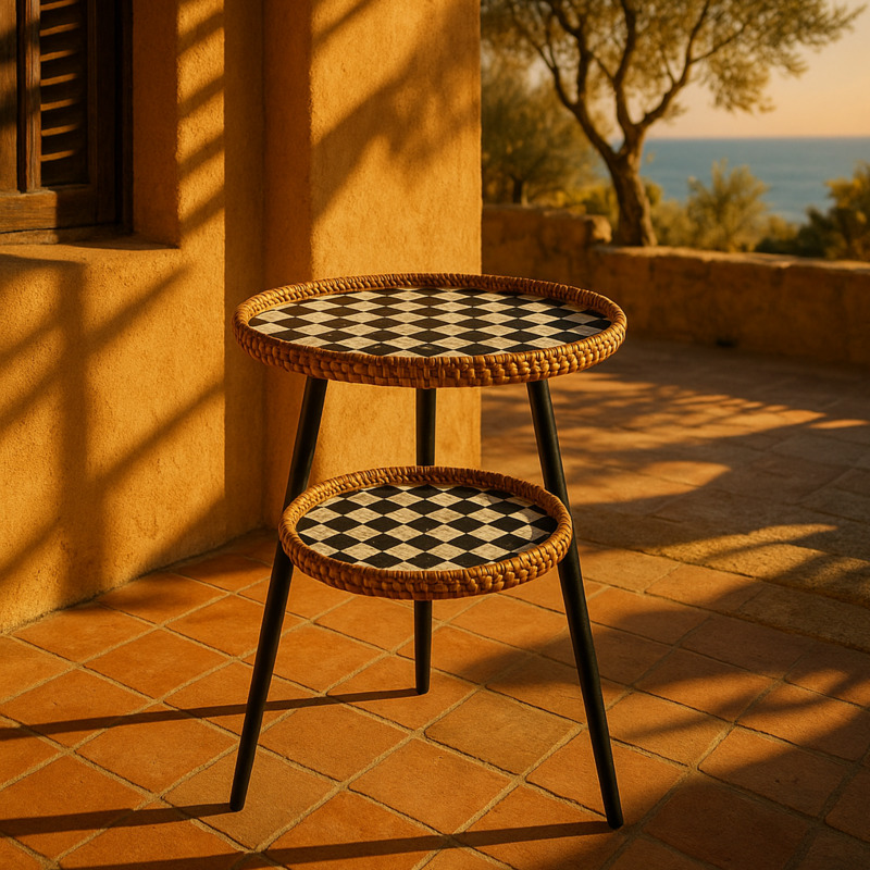 Double-Layer Rattan Coffee Tab - Outdoor Furniture Legs recension och pris
