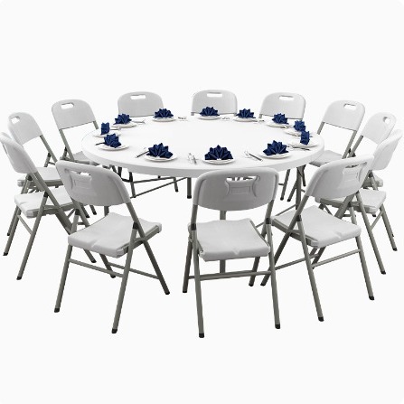 1.8 Round folding table dining - Outdoor Furniture Types recension och pris