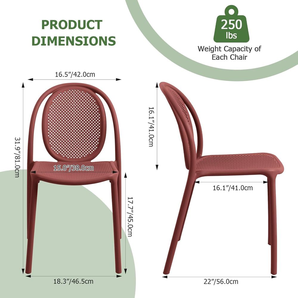Weather-Resistant Stackable Di - Outdoor Furniture Dining Set recension och pris
