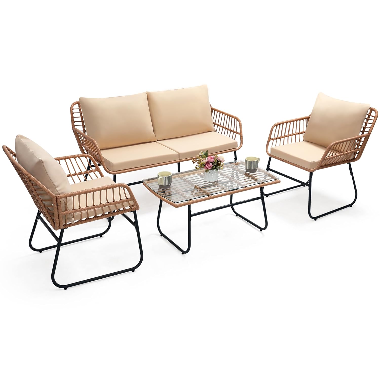 4 Piece Patio Bistro Outdoor F - Outdoor Furniture Bali recension och pris