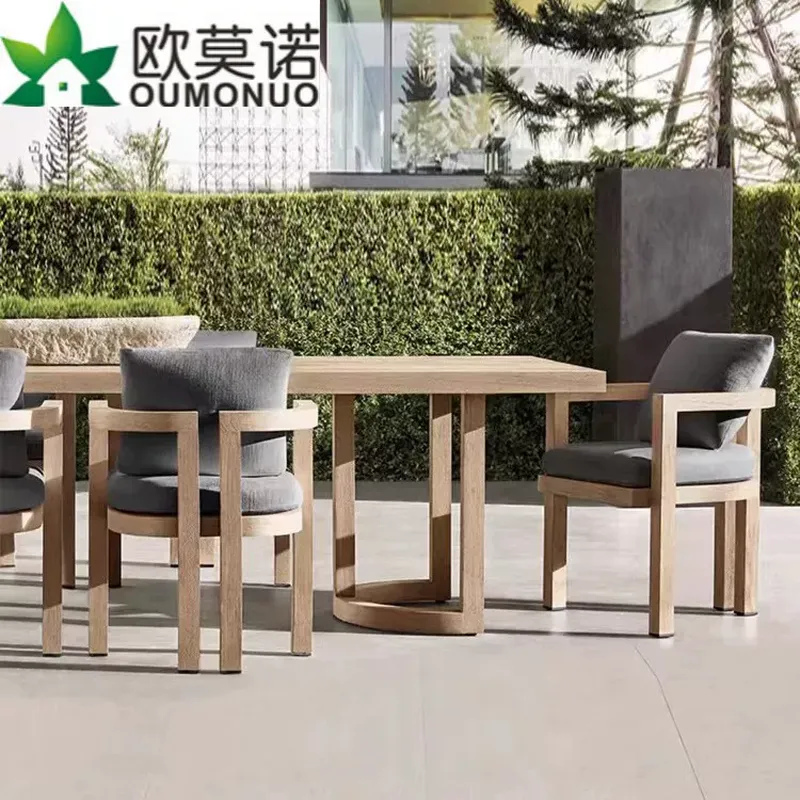 Nordic Outdoor Teak Wood Dinin - Outdoor Furniture Dining Set recension och pris