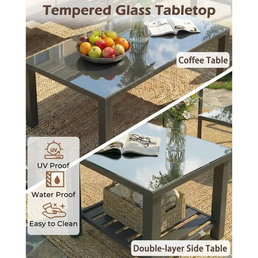 6-Piece Outdoor Patio Furnitur - Outdoor Furniture Grey recension och pris